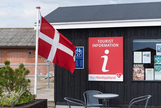 HUNDESTED, DENMARK - AUGUST 8, 2016: Tourist information office in Hundested, a small tourist village in the northern part of Sealand