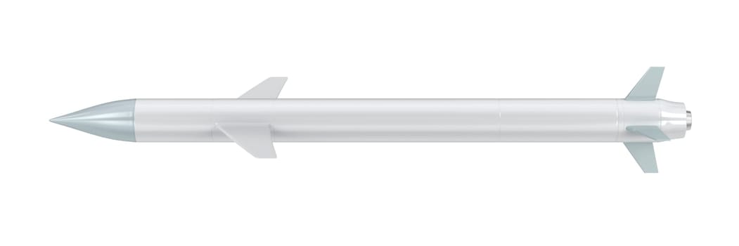 Cruise missile isolated on white background