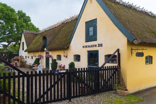 KIKHAVN, DENMARK - AUGUST 4, 2016: Typical danish house in the old fishermen's village of Kikhavn