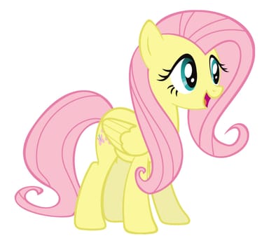 Fluttershy pony illustration fairytale