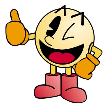 Pac Man vintage video game yellow
