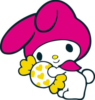 my melody illustration pink