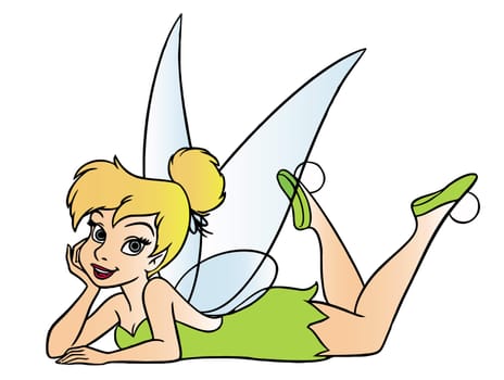 tinkerbell illustration wings blonde