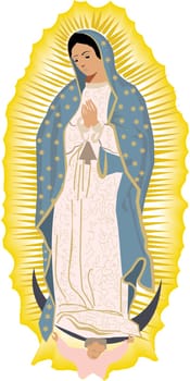 Virgen de Guadalupe religious illustration