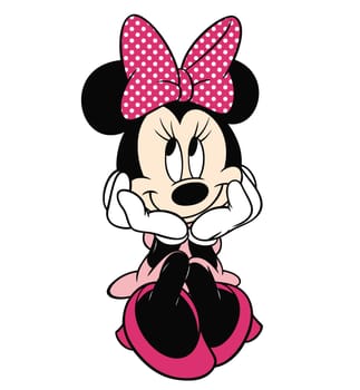 Thinking Minnie Mouse illustration
