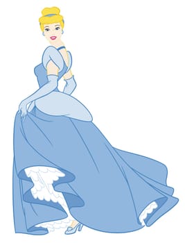 cinderella fairytale blue dress