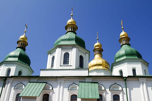 Saint Andrew church Kiev orthodox green color