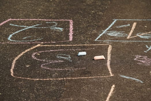 Chalk drawing on the street
