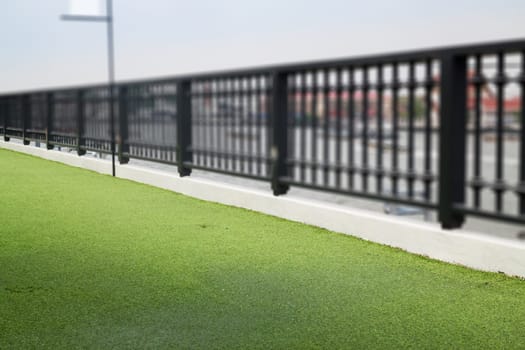 Artifical Green Grass On Rooftop, stock photo
