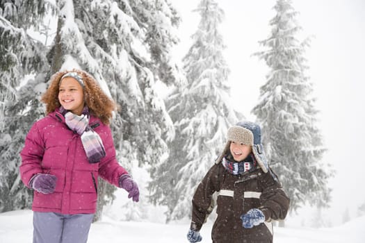 Children in the snow