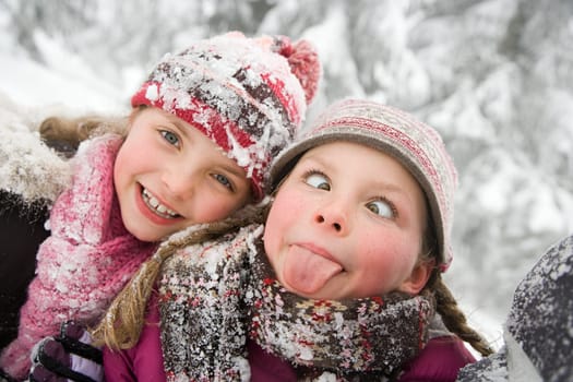 Girls in the snow