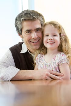 Portrait of a father and daughter