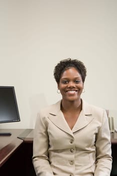 Businesswoman at her desk