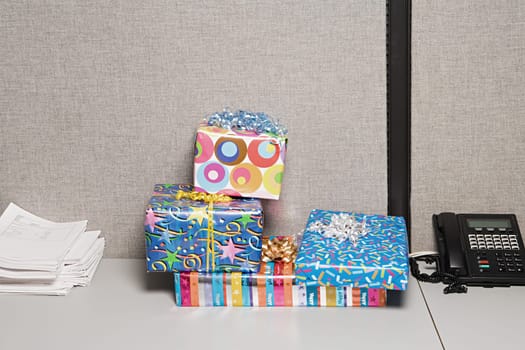 Presents on office desk