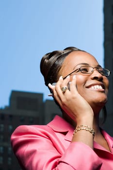 Woman on mobile phone
