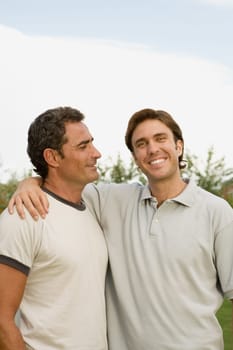 Two men outdoors