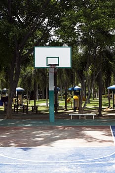 basket basketball park court day