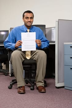 Man with his resume