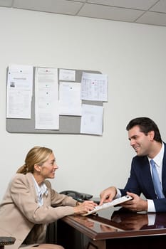 Woman signing contract