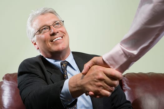 Businessman shaking hands