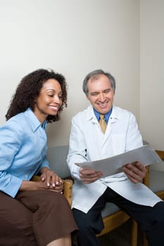 Dentist with patient
