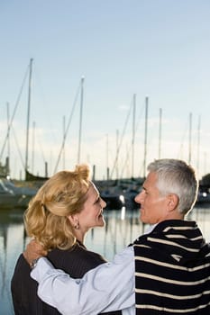 Couple at harbour