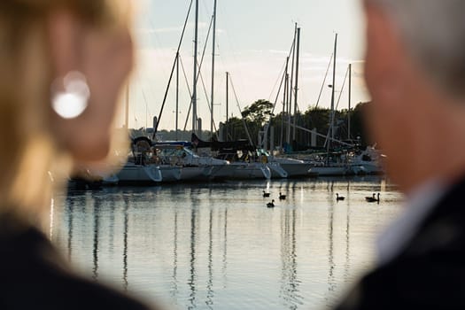 Couple at harbour