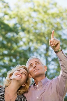 Couple looking at nature