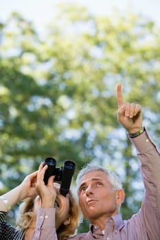 Couple with binoculars