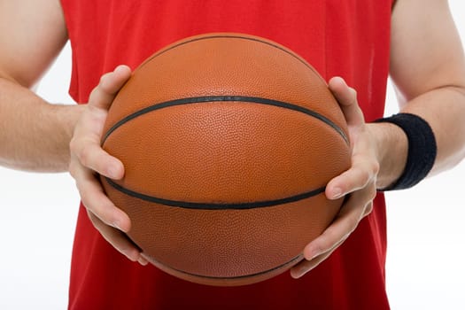 Man holding basketball