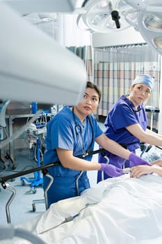 Surgeons with patient
