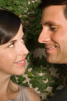 Couple gazing at each other