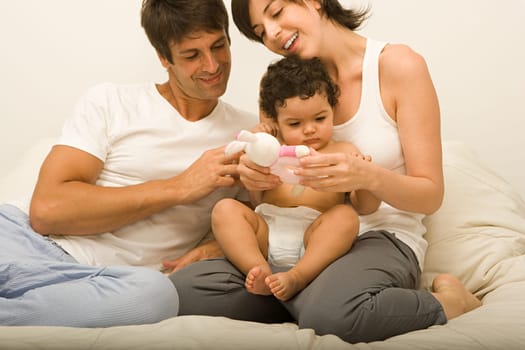 Parents with baby girl