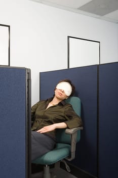 Businesswoman sleeping