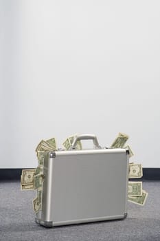 Money in a briefcase