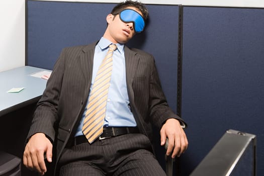 Businessman sleeping