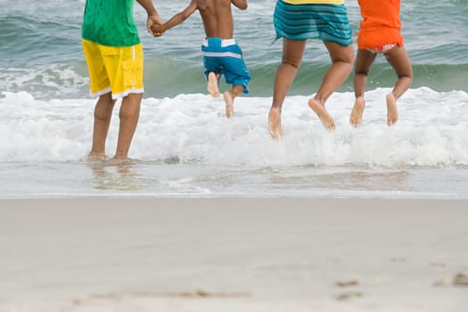 Family jumping