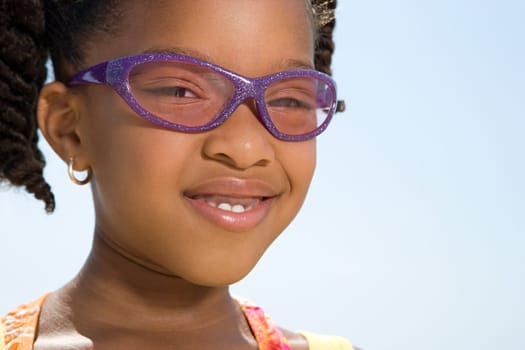Girl wearing sunglasses