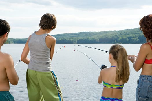 Family fishing