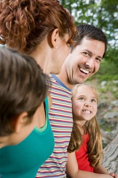 Man and his family