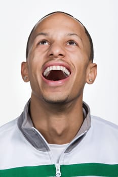 Portrait of young adult African American man