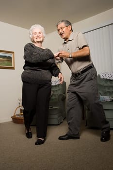 Senior couple dancing