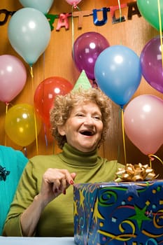 Senior adults at a party