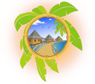Summer holidays Island background. Vacation concept