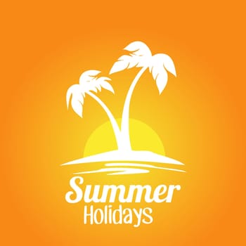 Summer holidays Island background. Vacation concept