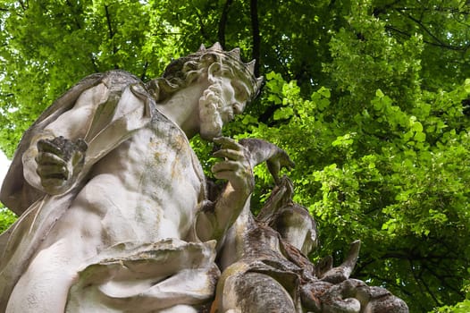 17 century sculpture in a public park. Artist unknown.