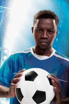 Athlete with soccer ball