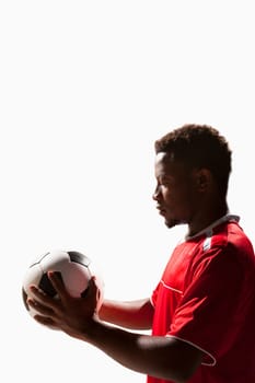 Athlete with soccer ball