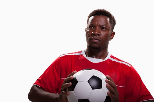 Athlete with soccer ball