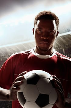 Athlete with soccer ball
